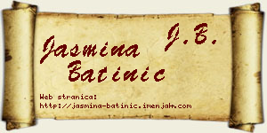 Jasmina Batinić vizit kartica
